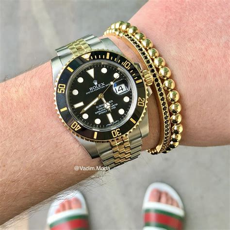 rolex submariner bracelet two tone|rolex submariner two tone review.